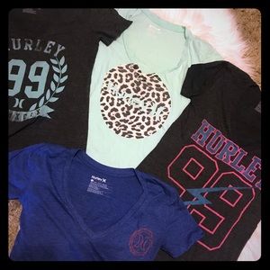 Hurley tops! Size small and medium!!